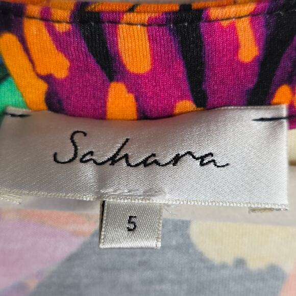 Sahara szSm Oversized Maxi dress Jungle themed Vibrant Pop colors Tropical comfy - Picture 2 of 16